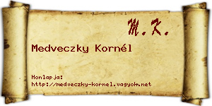 Medveczky Kornél névjegykártya